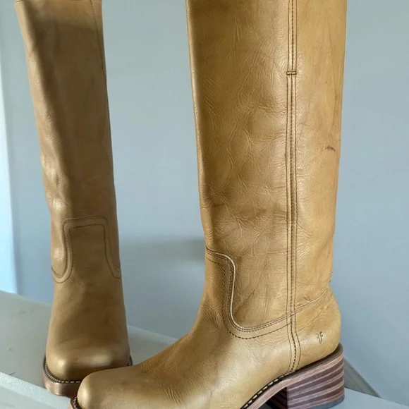 Frye Campus 14L Banana Leather Boots - Picture 2 of 5